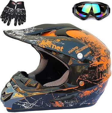 ZJRA Jóvenes Cascos,Bicicletas De Los Niños Casco De Equitación,Niño Y Una Niña De Esquí Vespa ATV Casco,Dot/ECE Certificación,Adecuado para Todas Las Estaciones,1,S